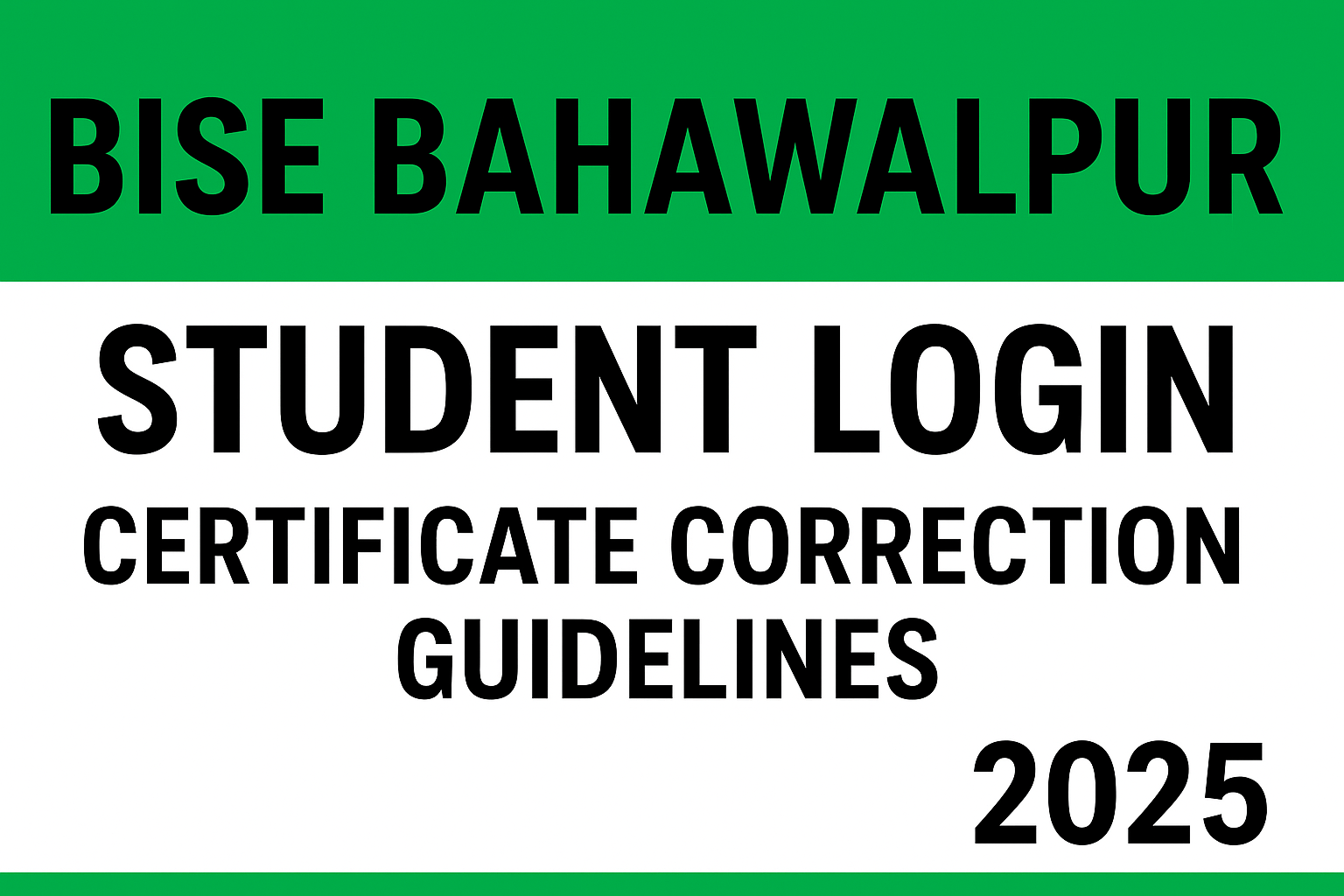 BISE Bahawalpur Student Login and Certificate Correction Guidelines 2025