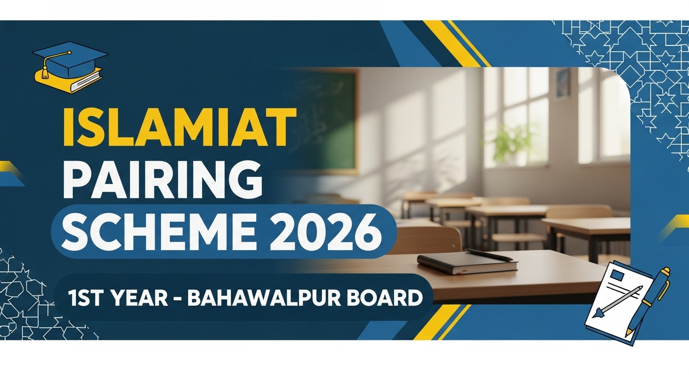 Bahawalpur Board 1st Year Islamiat Pairing Scheme 2026